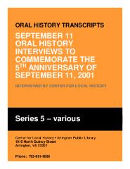 September 11 Oral History Transcripts