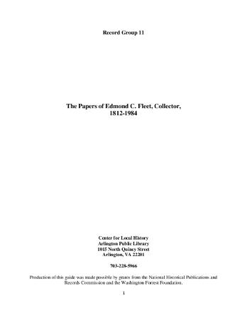 RG 11 Collection Guide