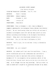 Ruth C. Cocklin Interview