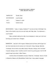 Dorothy Dake Interview