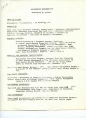 Margarite Syphax 1978 Resume