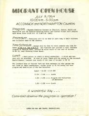 "Migrant Open House" Flyer