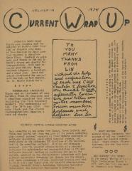 "Current Wrap Up," Church Women United Newsletter, 1974
