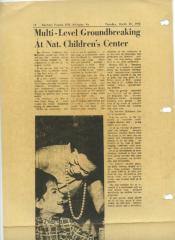 Northern Virginia Sun March 23, 1972 "Syphax Groundbreaking National Children's Center"