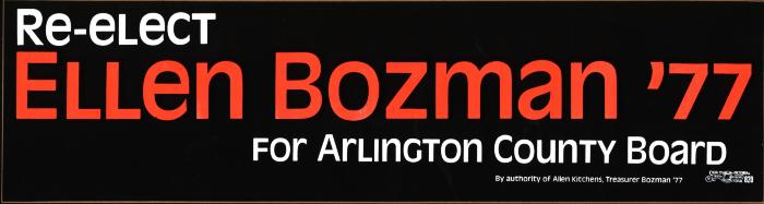 Bozman 1977 Campaign Bumper Sticker
