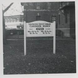 Clarendon Library Branch Sign

