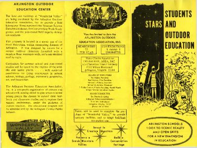 Students, Stars, and Outdoor Education pamphlet; n.d.