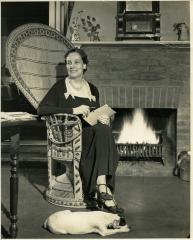 Gertrude Crocker with her dog