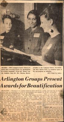 Newspaper clipping, Clean-up Award, 1967
