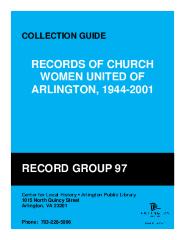 Records of Church Women United of Arlington, 1944-2001