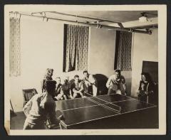 Arlington Woman's Club, People Playing Table Tennis at Arlington Recreation Center for Service Men, 1941