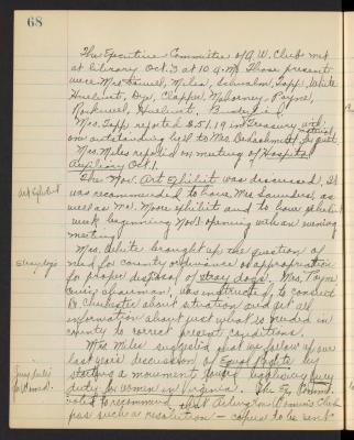 Arlington Woman's Club Meeting Minutes, October 3, 193?