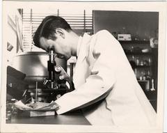 Worker at County laboratory office