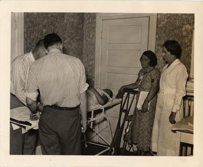 Child Being Treated at Clinic
