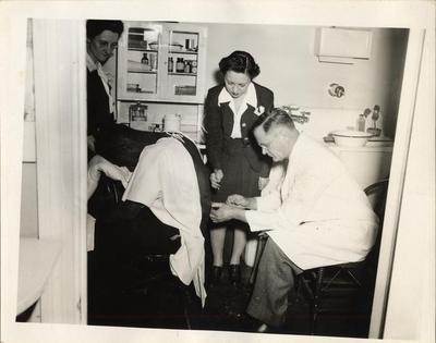 Patient Being Given Spinal Test, 1943