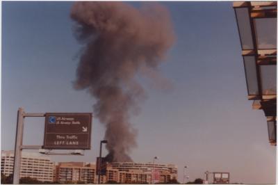 First Signs of the Attack on the Pentagon
