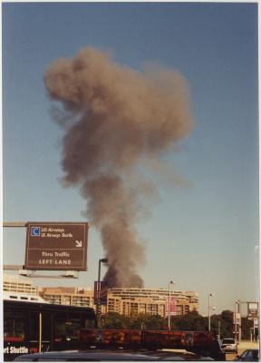 First Signs of the Attack on the Pentagon
