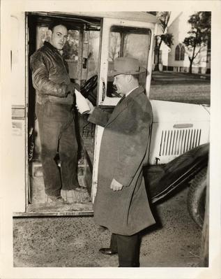Inspection of Milk Samples from Delivery Truck, 1943