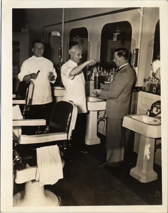 Inspection of Sterilization of Barber Equipment, 1943