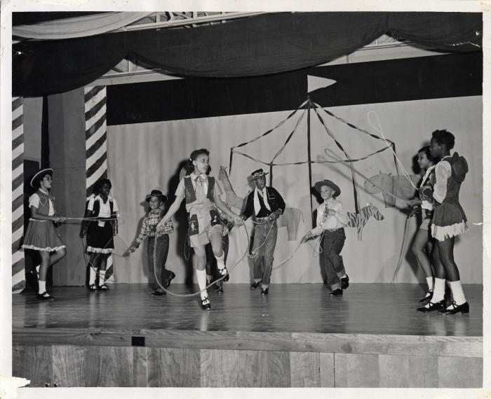 Children Performing in Cowboy Costumes