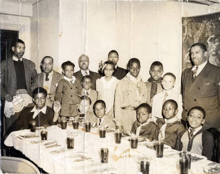 Scouting Event at Restaurant with Scouts and Leaders