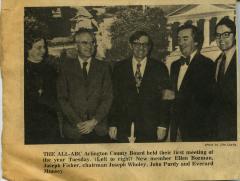 Arlington County Board's First Meeting, 1974
