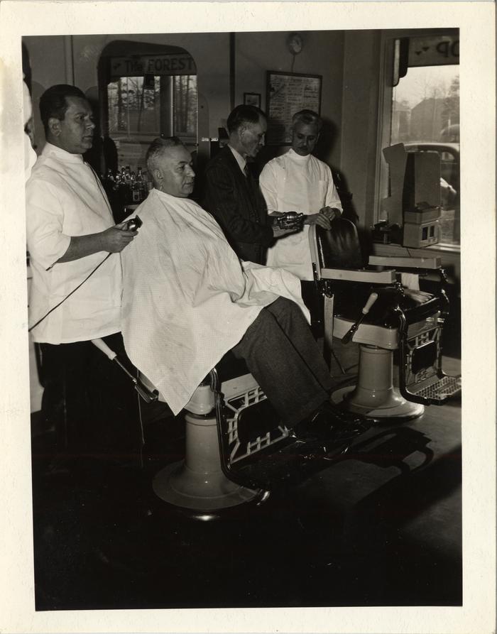 Inspection of Barber Shop, 1943