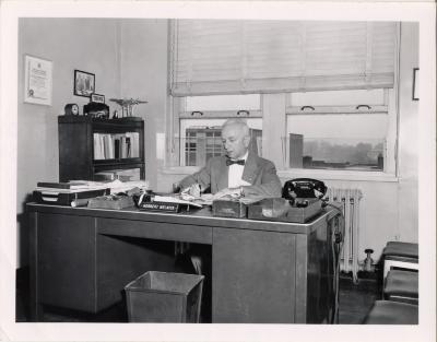 Norbert Melnick, Chief Sanitary Officer in his office