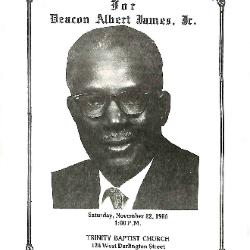 Funeral Program for Albert James, Jr.
