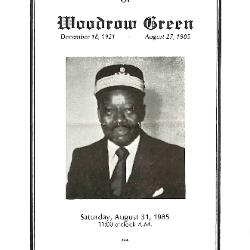 Funeral Program for Woodrow Green
