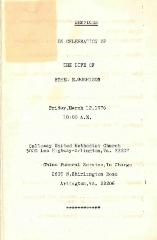 Funeral Program for Ethel Morrison
