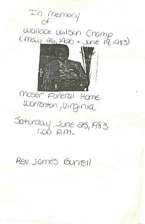 Funeral Program for Wallace Champ
