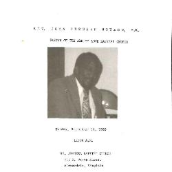 Funeral Program for Rev. John Howard
