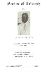 Funeral Program for Linton Graham
