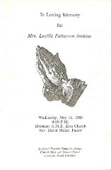 Funeral Program for Lucille Jenkins
