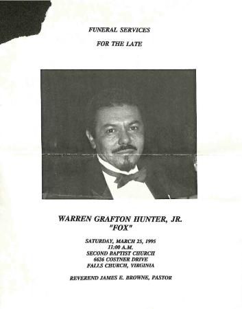 Funeral Program for Fox Hunter

