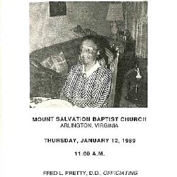 Funeral Program for Maude Lewis
