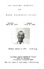 Funeral Program for Earl Riley
