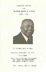 Funeral Program for Edward Daniels
