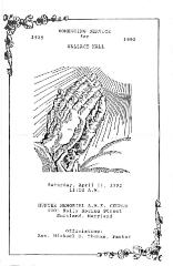 Funeral Program for Wallace Hall
