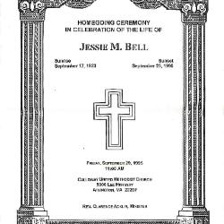 Funeral Program for Jessie Bell
