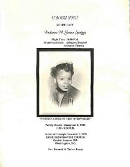 Funeral Program for Patience Spriggs
