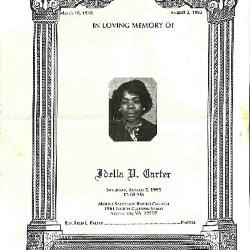 Funeral Program for Idella Carter

