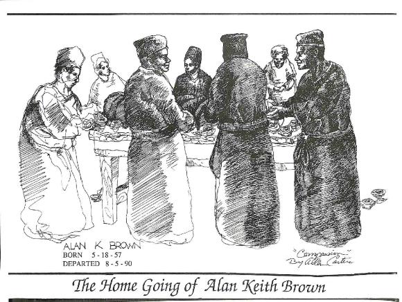 Funeral Program for Alan Brown
