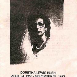 Funeral Program for Doretha Bush
