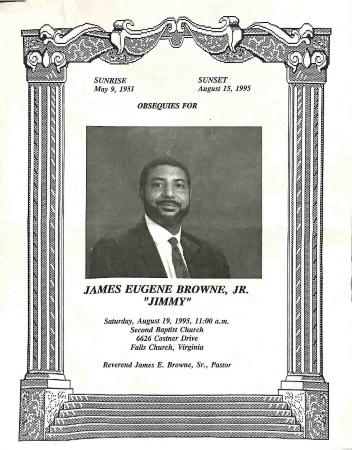 Funeral Program for Jimmy Browne
