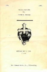 Funeral Program for Harvey Shirley
