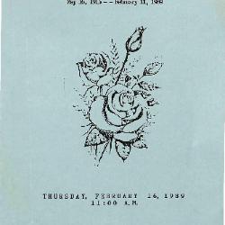 Funeral Program for Louise Johnson
