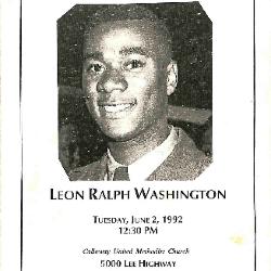 Funeral Program for Leon Washington
