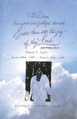 Funeral Program for Elnora Taylor
